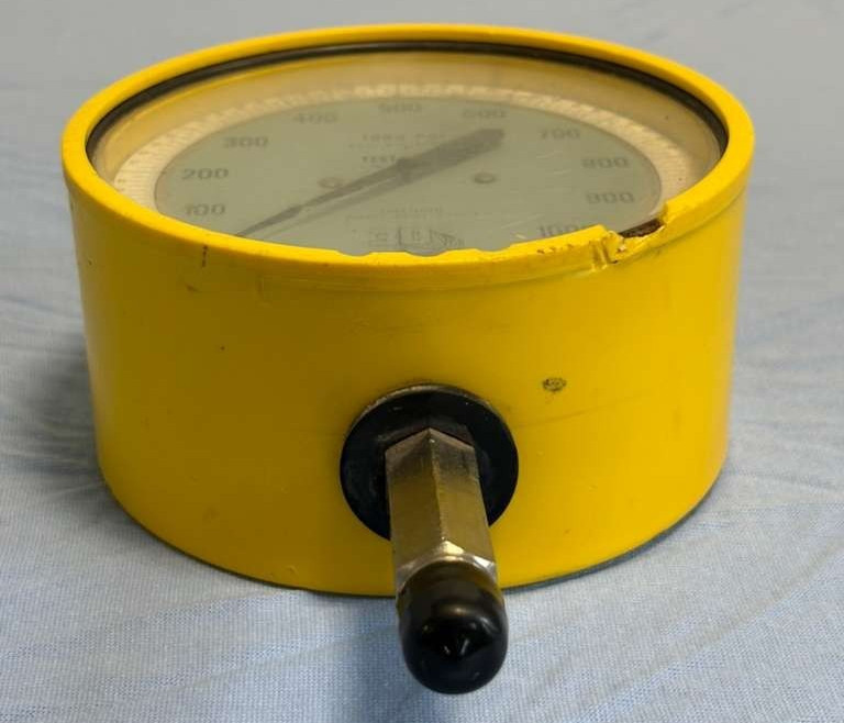 3D Instruments 0-1000 PSI Test Pressure Gauge Part 544 29A