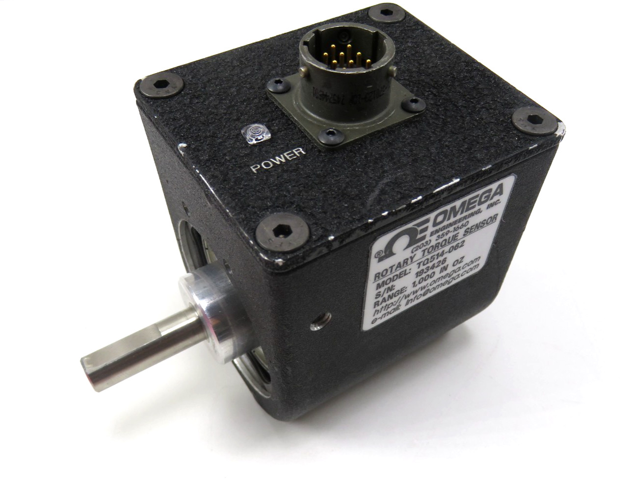 Omega TQ514-062 Rotary Torque Sensor