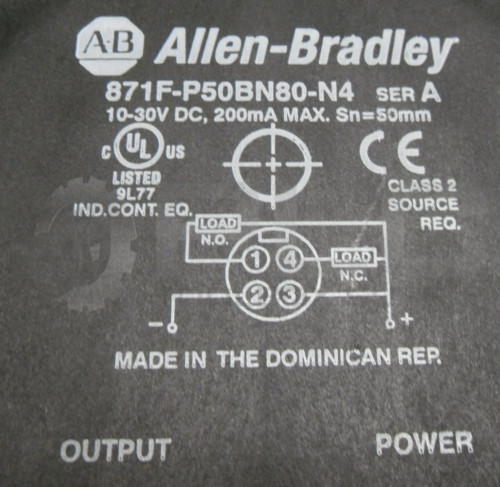 NEW IN BOX ALLEN BRADLEY 871F-P50BN80-N4 SER A FLAT PACK 80X80 PROXIMITY SENSOR