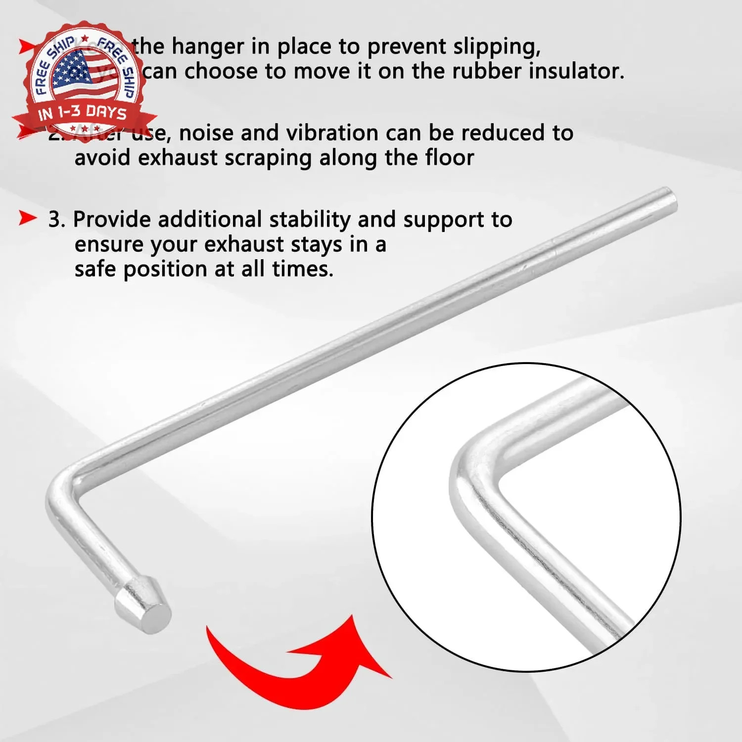 Exhaust Hanger Rods 4 Pcs 9.5″ Long 90 Degree Degree Bent Weld On Exhaust Hanger