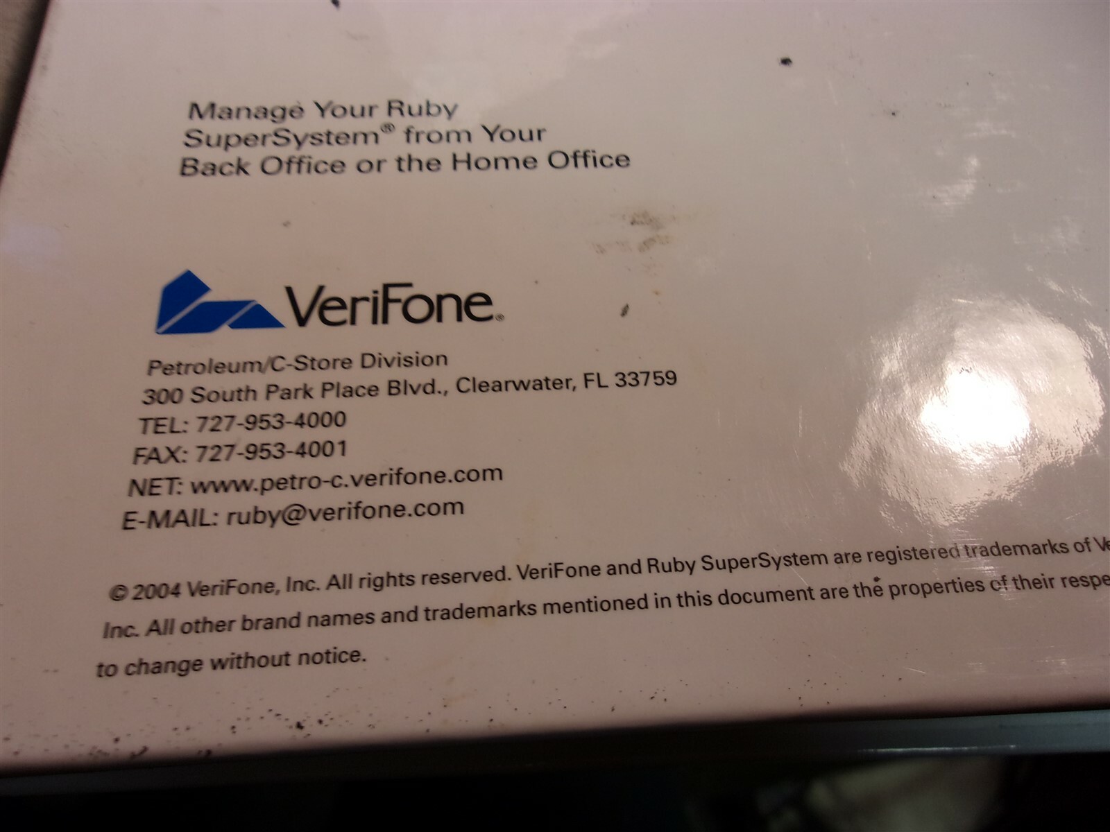 NEW Ruby Manager Verifone 55497 Binder/Book with CD *FREE SHIPPING*