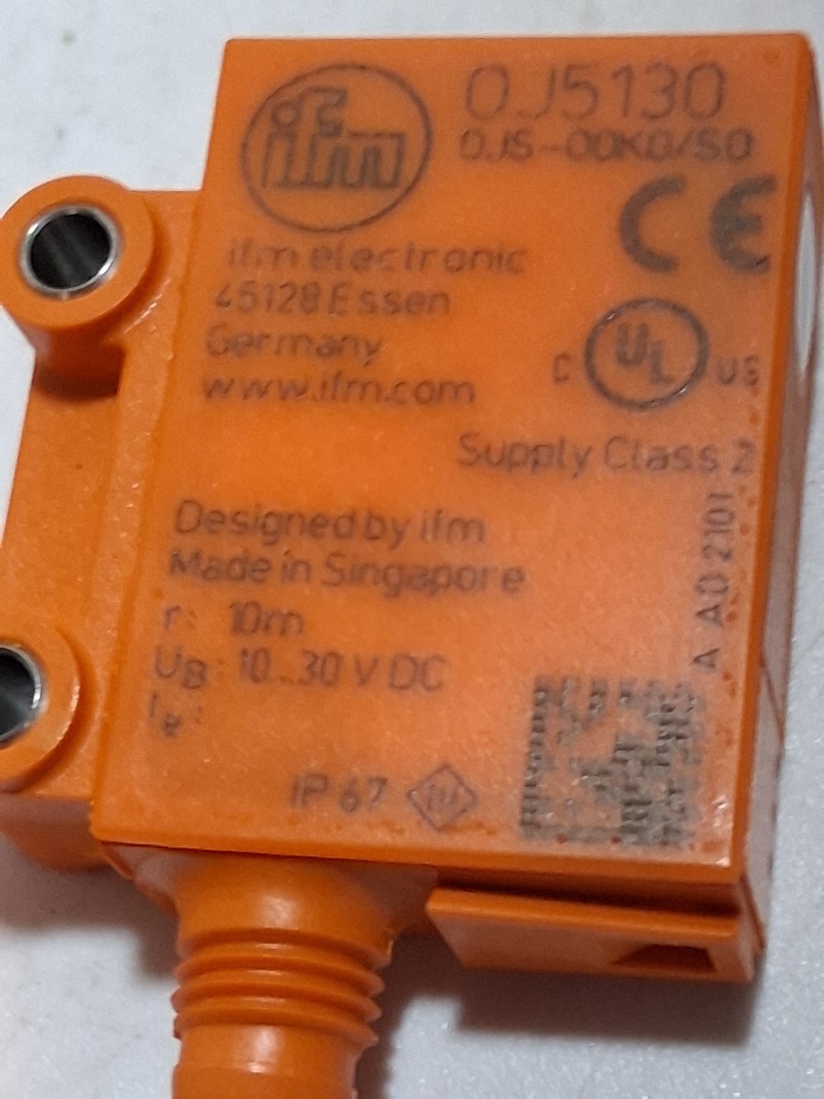 IFM OJS-OOKG/SO/AS (OJ5130) SENSOR TRANSMITTER 10-30VDC NIB