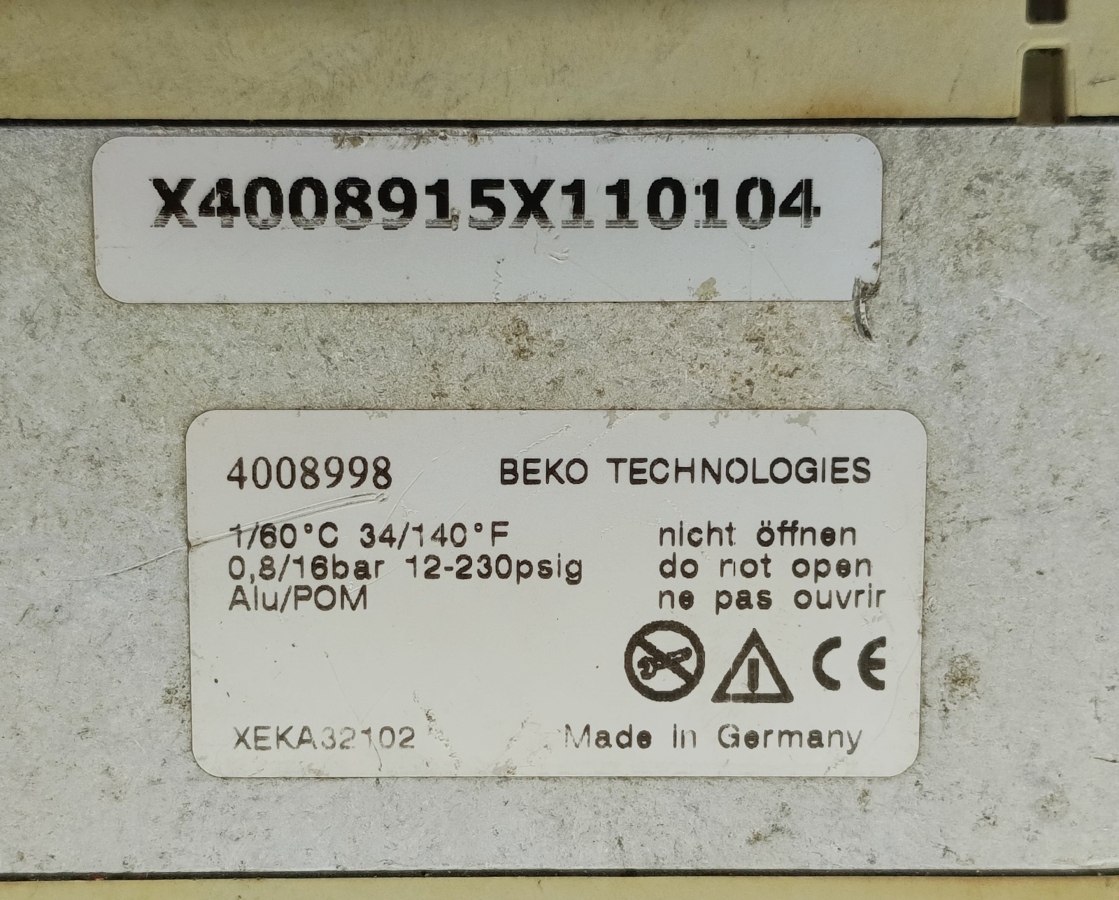 BEKO BM32VBI 4008998 BEKOMAT 32 VARIO COMPRESSED AIR CONDENSATE DRAIN VALVE USED