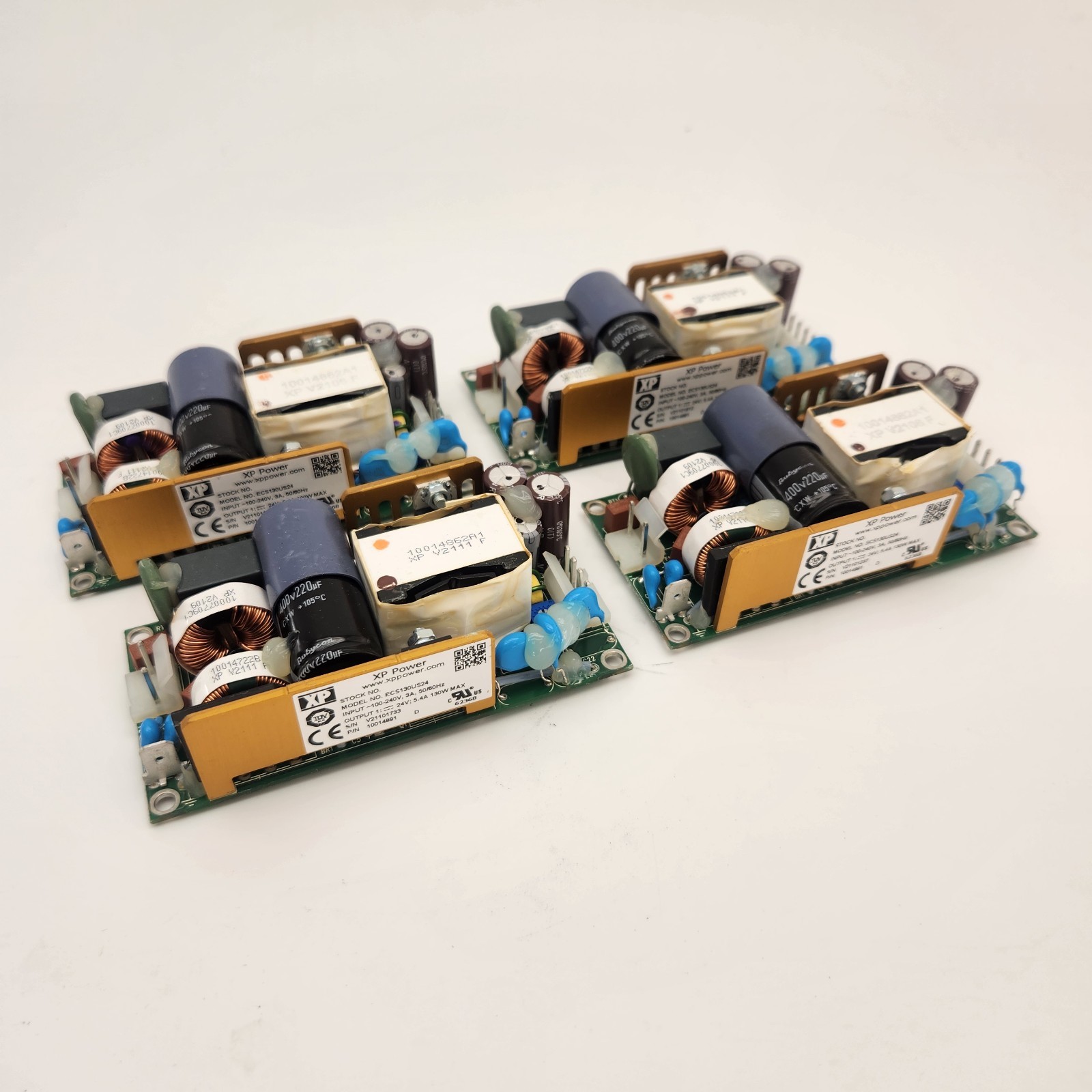 (Lot of 4) XP Power ECS130US24 24V 5.4A AC DC Power Supply | Untested