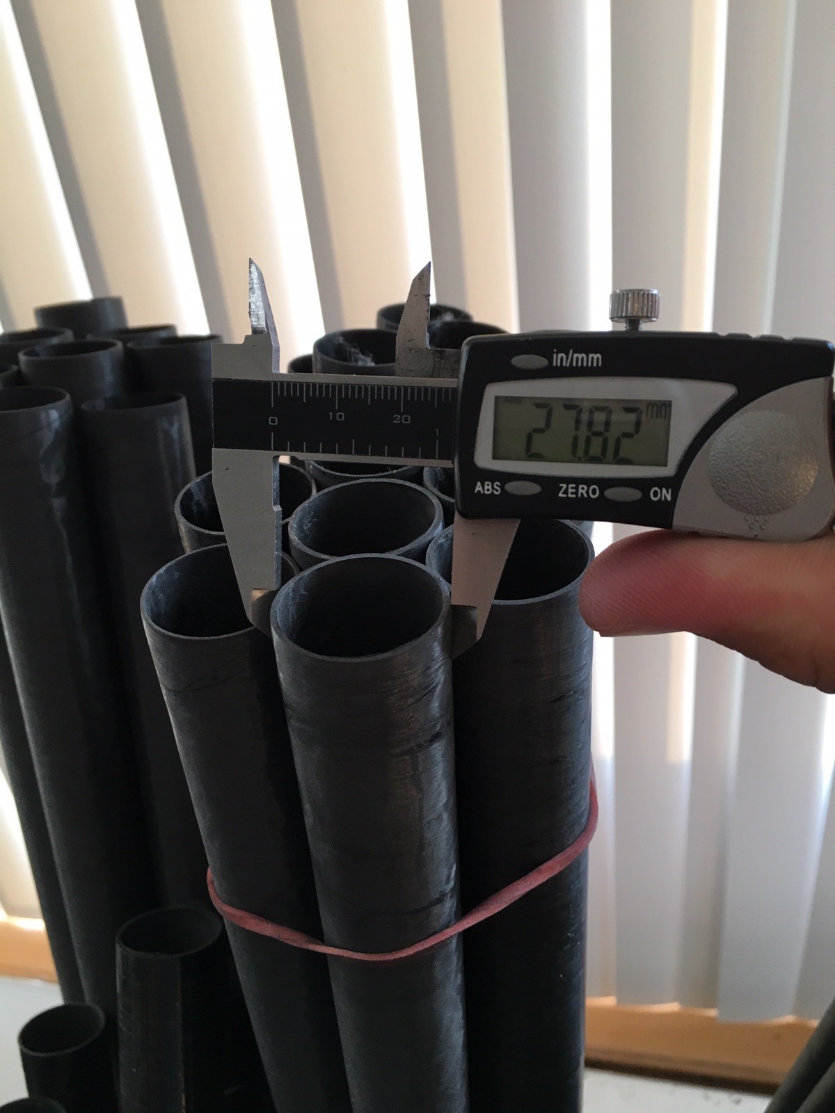 22″ Carbon Fiber Tube Matte Finish USA Made 1″ / 25.5 mm ID 1.10″ /27.5mm OD