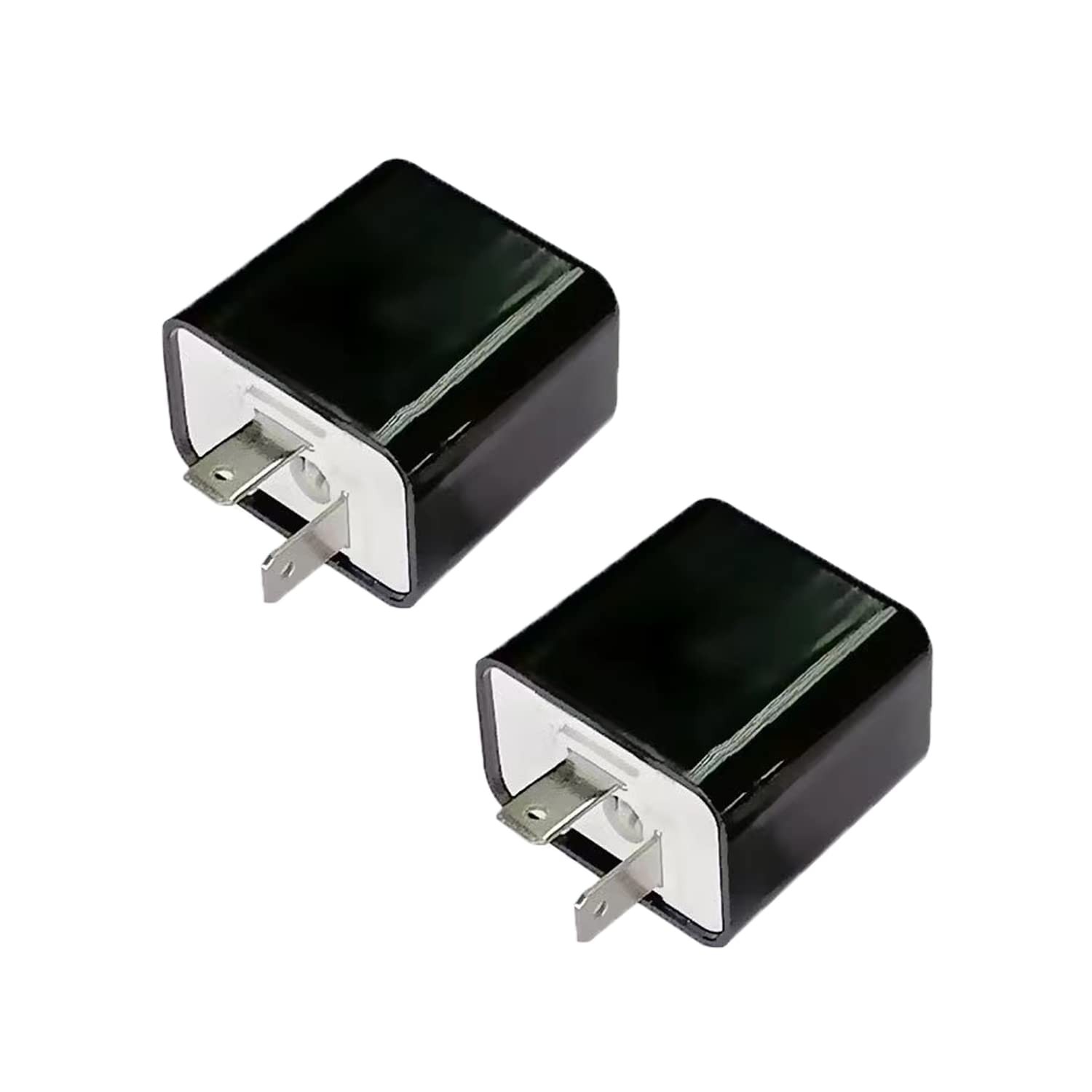Adjustable 2 Pin LED Flasher Relay DC 12V 42W Turn Signal Hyper Flash 2pcs Motor