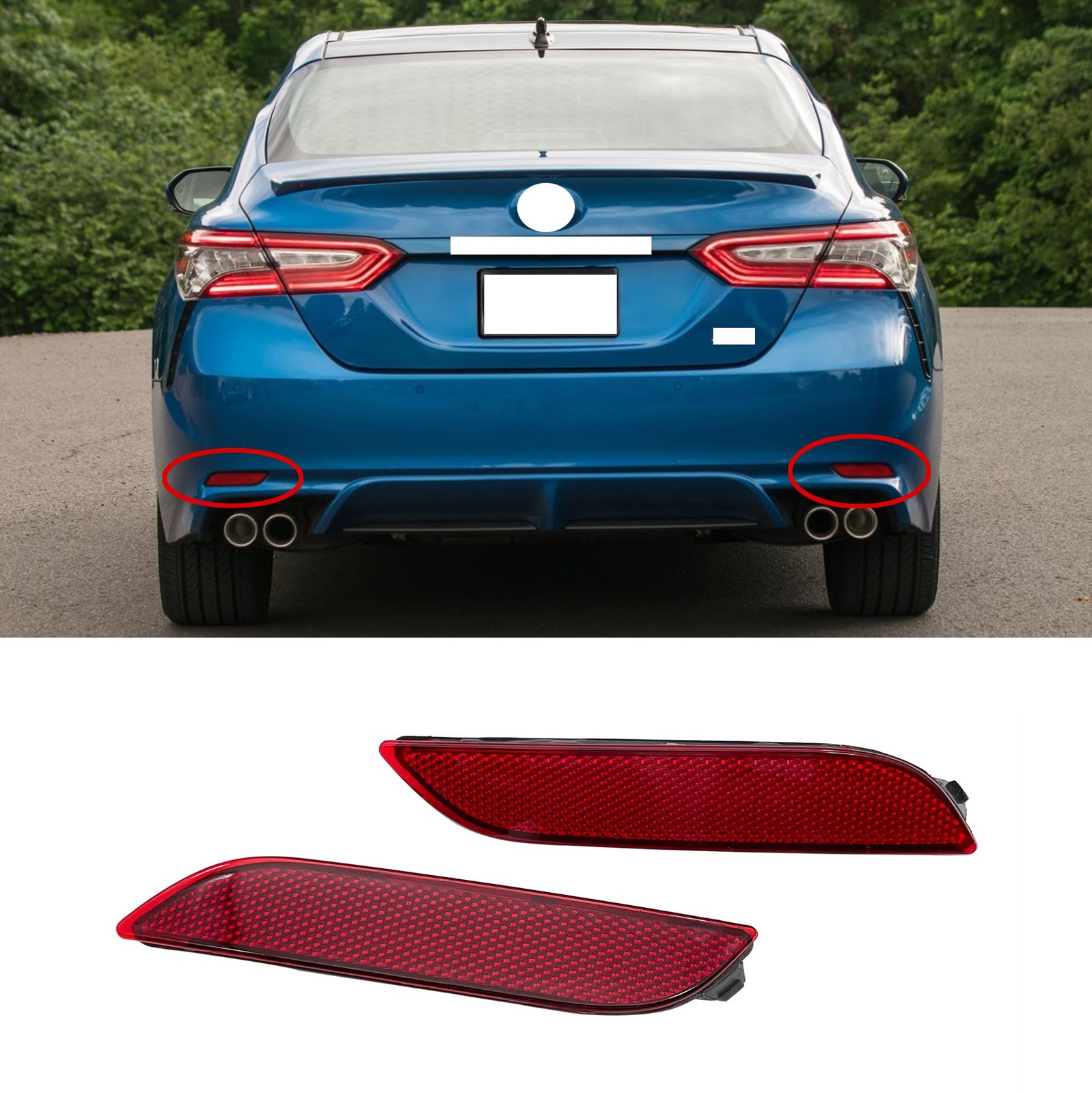 Rear Bumper Lights Lamp Reflector Lamp For Toyota Camry 20182021