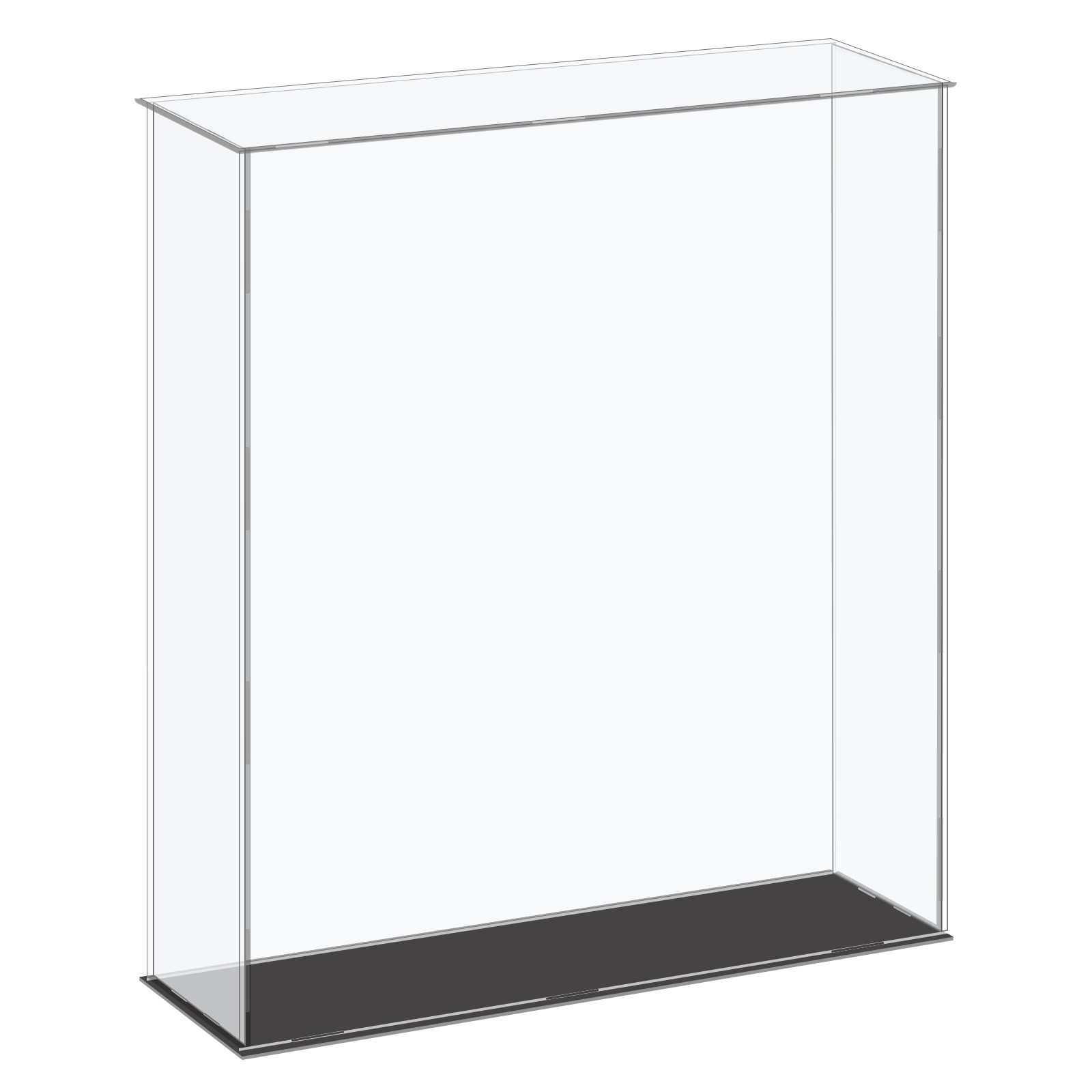 Acrylic Display Case Plastic Box Cube Storage Box Clear 36x11x40.5cm