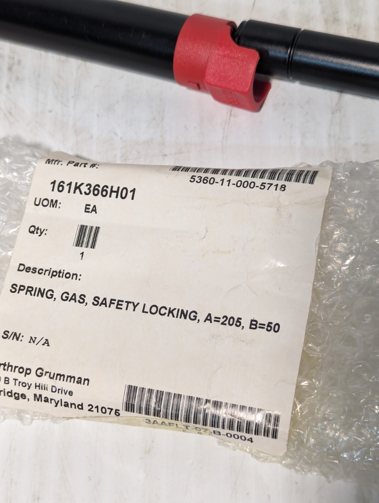 IGS 89Z100149XX0227 High Pressure Gas Spring, Volumeline, 51 Lbs. Force