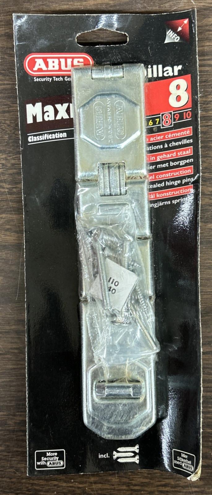 Abus 110/230 9in. Multi-Hinged Hasp