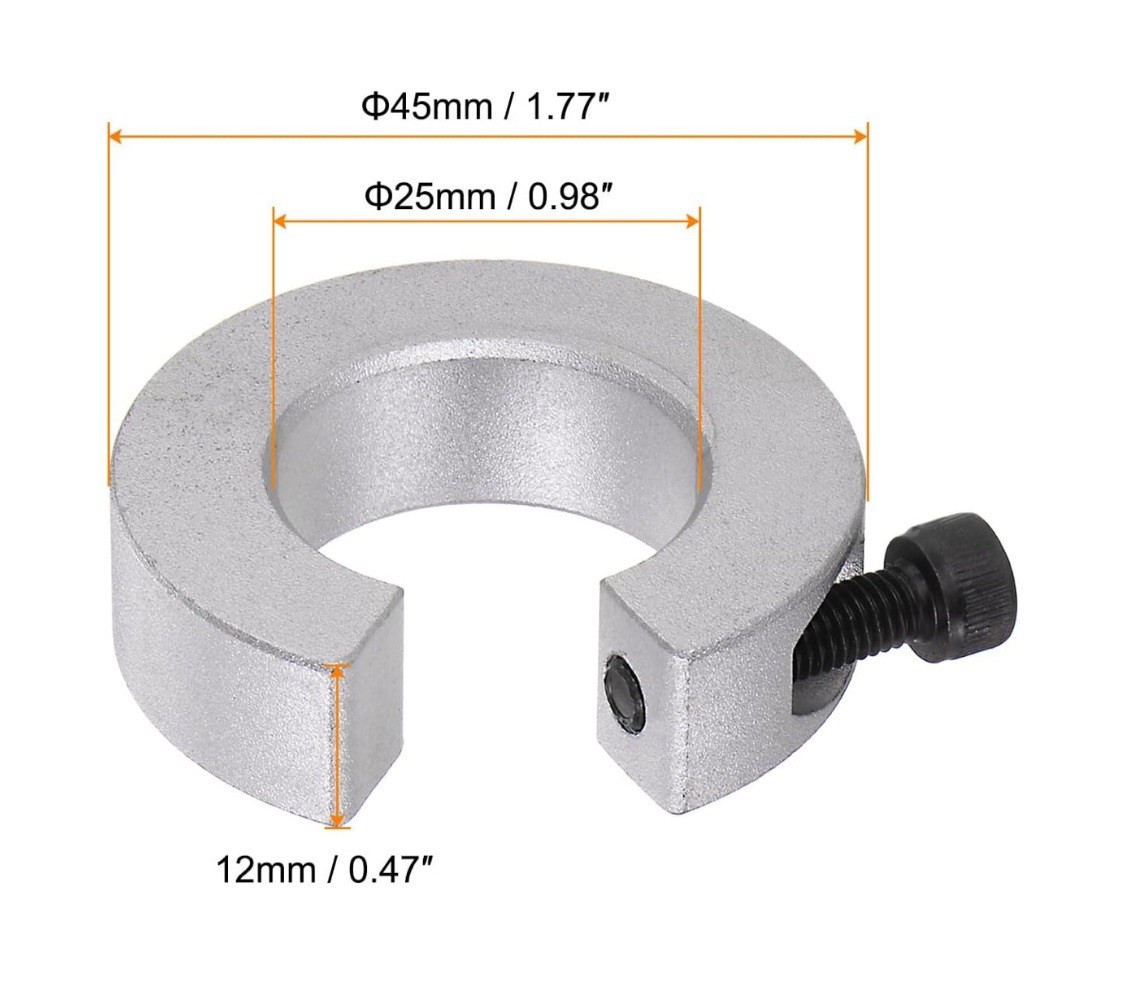8 pcs SBR25 25mm Linear Rail Stop Collars Aluminum Alloy Shaft Limit