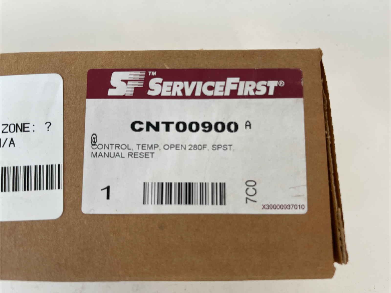 *NEW- Factory Sealed* SERVICE FIRST CNT00900 Control, Temp, Open 280F, Man.Reset