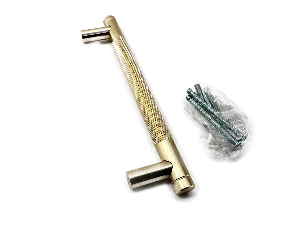 Box of 8 Qty Amerdeco ZH0031 Gold Knurled Cabinet Pull Handle FREE FAST SHIP