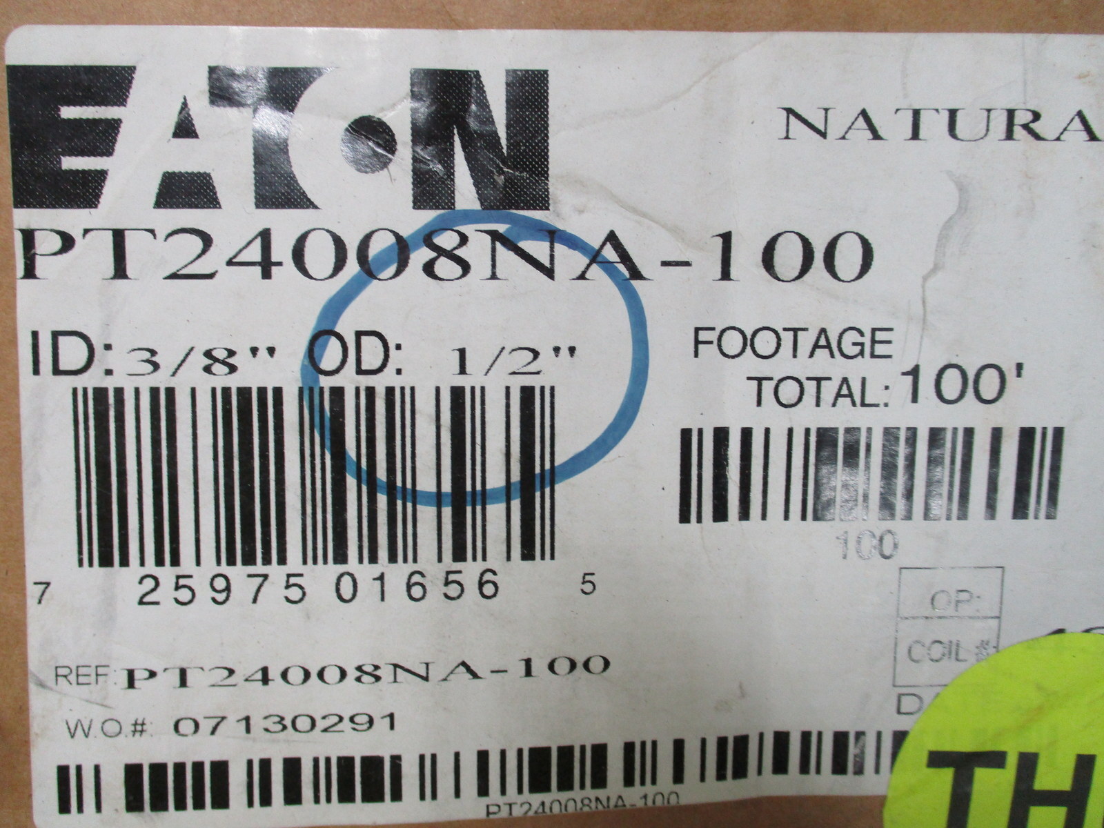 Eaton PT2408NA-100 Polyethylene Tubing PT2408NA 57′ Length