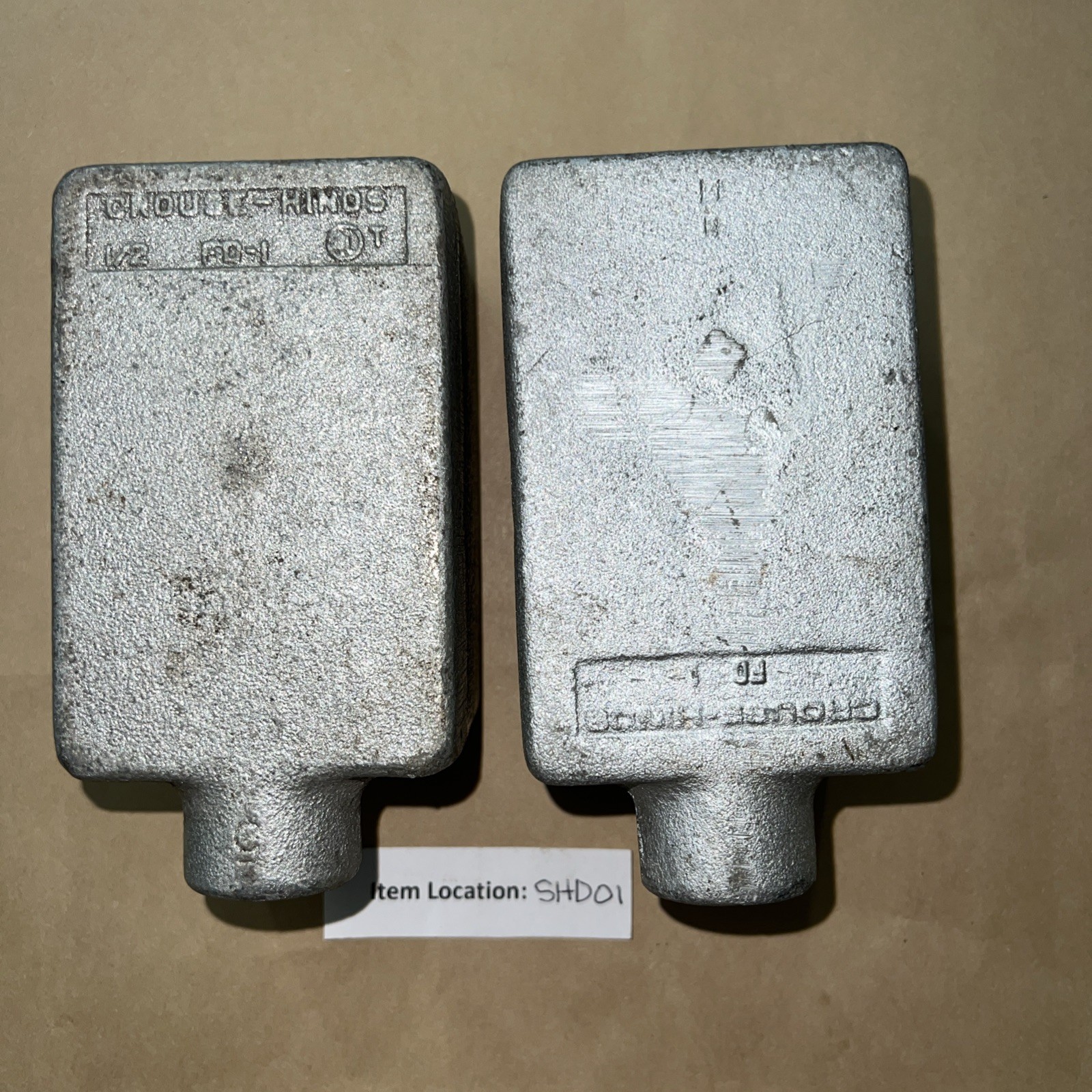 CROUSE-HINDS 1/2″ HUB FD-1 GANG DEEP BOX 23.0 CU.IN. LOT OF 2