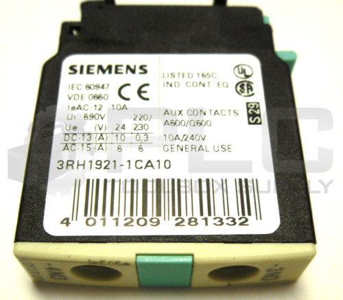 NEW SIEMENS 3RA1125-1GD23-1BB4 COMBINATION STARTER WITH 3RV1021-1GA10