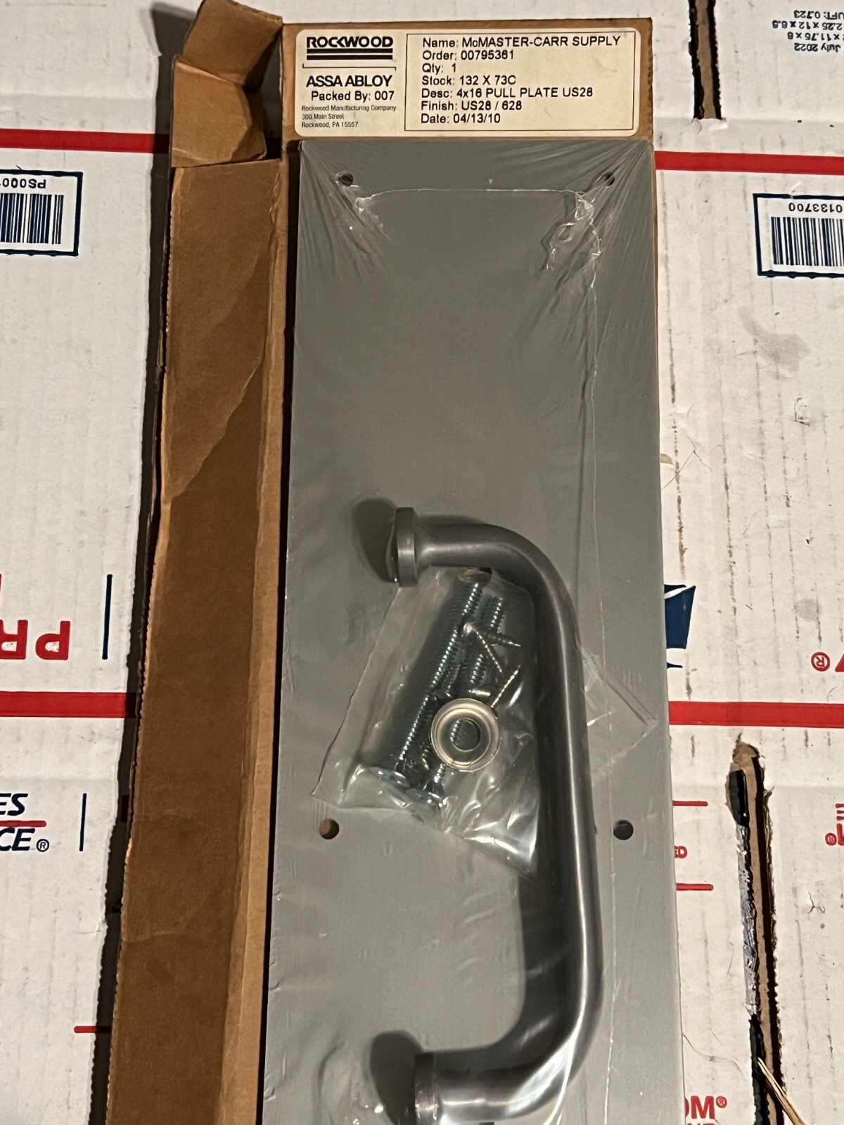 rockwood assa abloy pull plate 4″x16″ us28 poor packaging