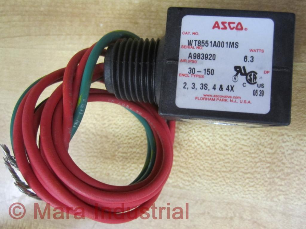 Asco WT-8551-A001-MS Solenoid Valve WT8551A001MS Coil Only