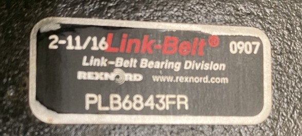 Link-Belt PLB6843FR Pillow Block Bearing Housing 2-11/16″ -New Old Stock