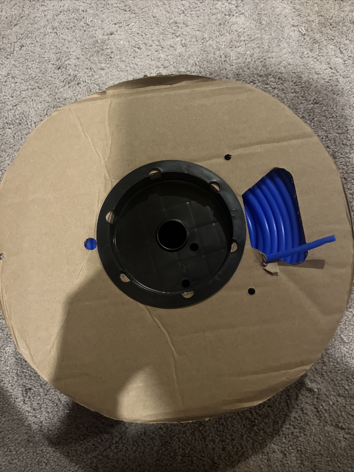 PARKER E-43-B-0500 Tubing,Blue,Overall 500 ft Open Distressed Box.