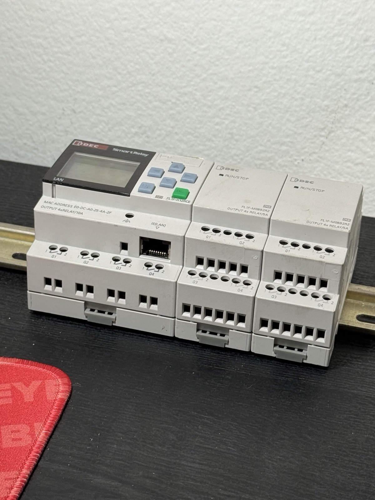 LOT IDEC FL1F-H12RCE Smart Relay PLC + 2x M08B Modules + 3x Mean Well EDR-150-24