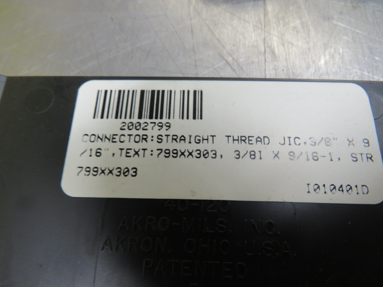Valco Melton 799XX303 Connector Straight 3/8″ x 9/16 Lot of 9!