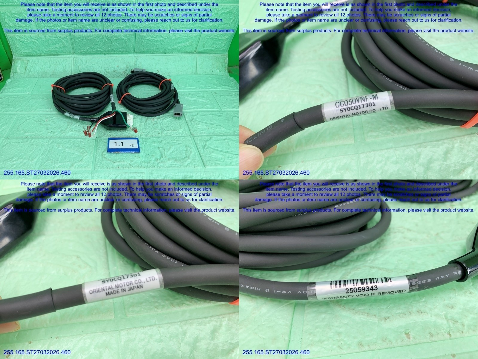 Oriental motor CC050VNF-M + CC050VNF-E Cable as in photos, sn:9343, DHL,SALE