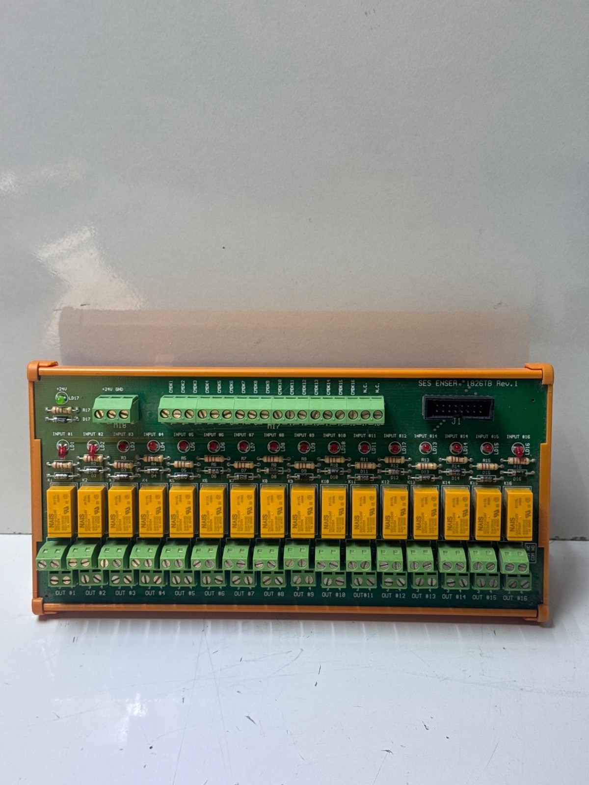 SES ENSER 1826TB Rev.1 16 channel relay card