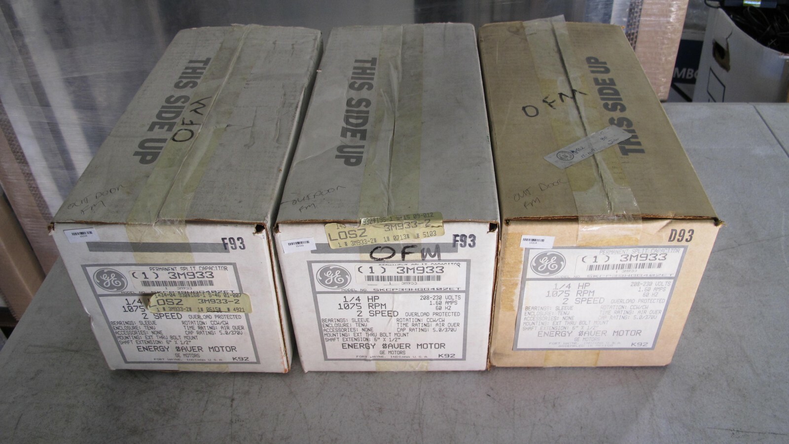NEW GE 3M933 5KCP39HGG402ET 1/4HP 208-230V 1.6A 1075RPM 2 Speed