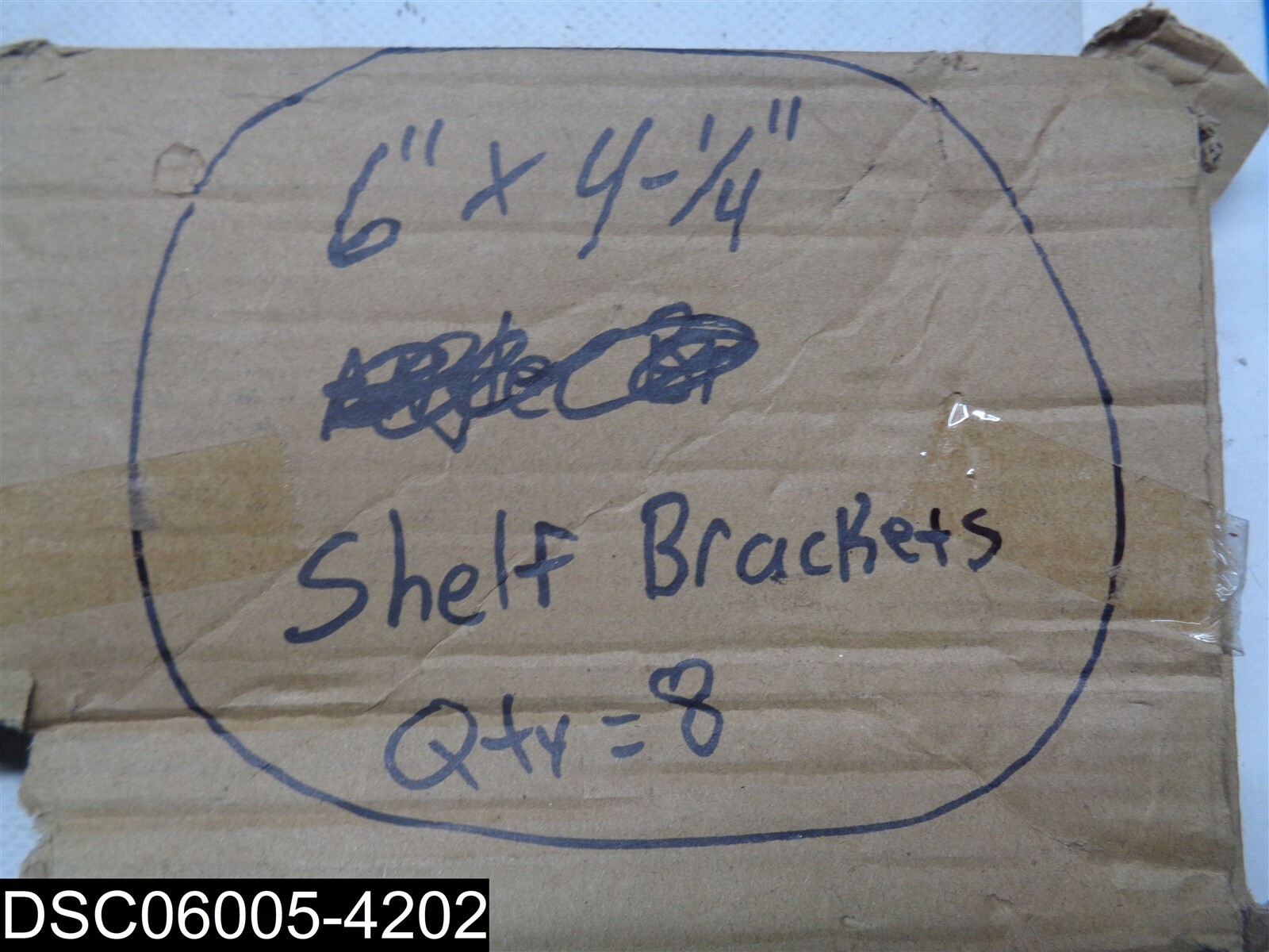 QTY=8: 6″ C 4-1/4″ Black Shelf Brackets