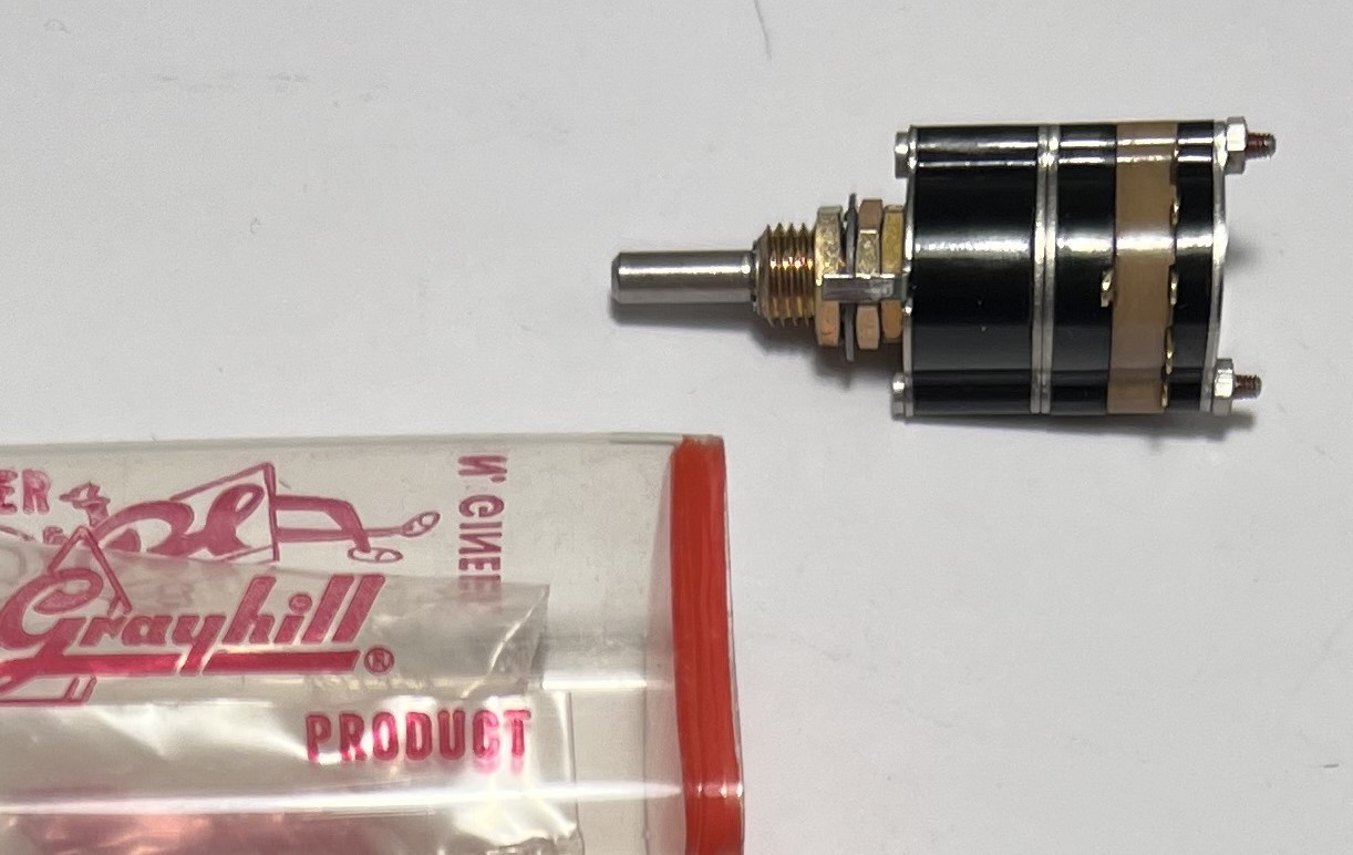 Grayhill 08A36-01-1-10N Switch Rotary SP10T 10 Flatted Shaft Solder Lug 0.25A…