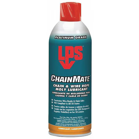 Lps 02416 Chainmate Chain And Wire Lubricant, 11 Oz Aerosol Can, Black
