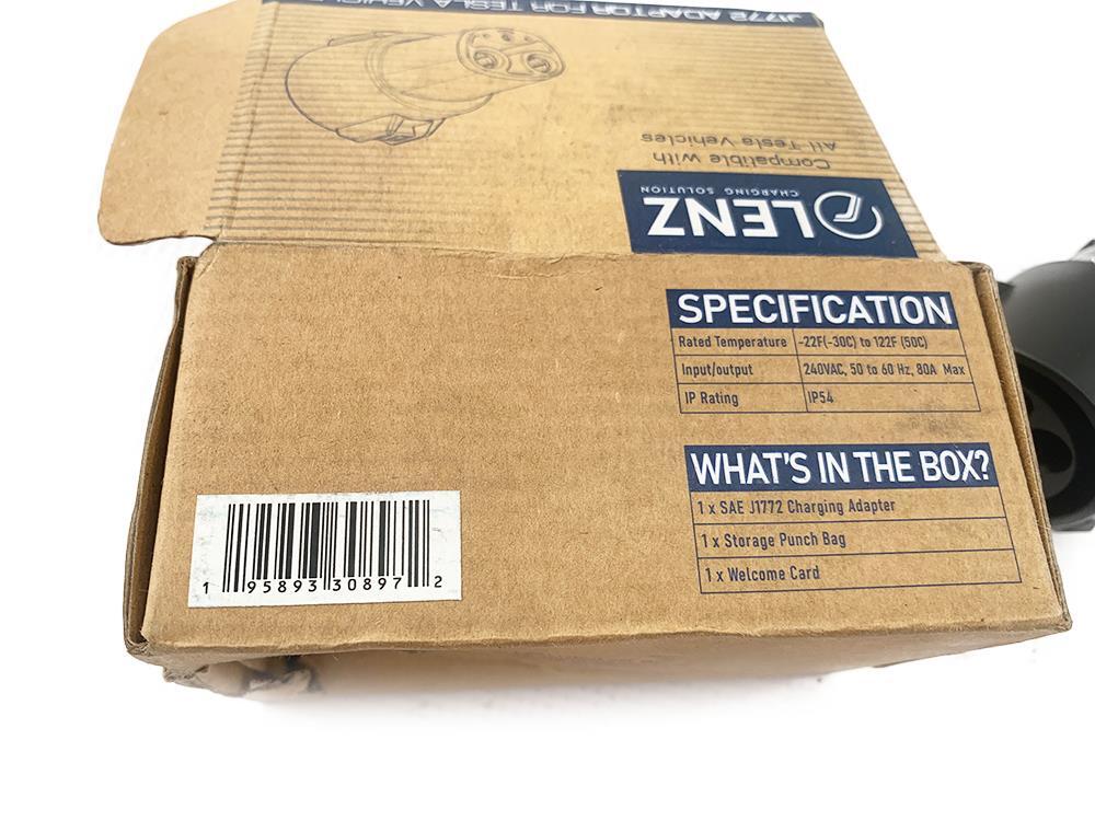 Lenz ADPT21101 Tesla Charging Adapter 80A/240 VAC NEW FREE FAST SHIP