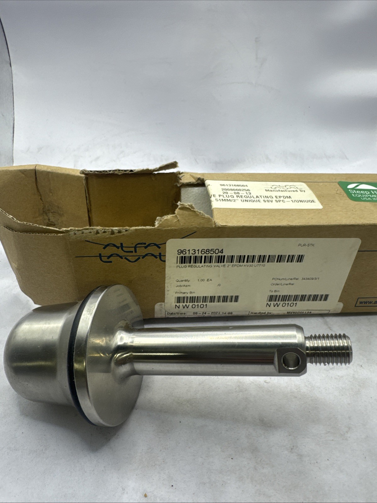 Alfa Laval 9613168504 Valve Plug Regulating EPDM SPC Flow Control Kv30
