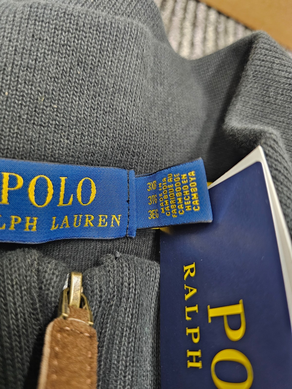 POLO RALPH LAUREN Men’s Big & Tall Fleece 1/2 Zip Mock Sweater Black 3XB/3TG