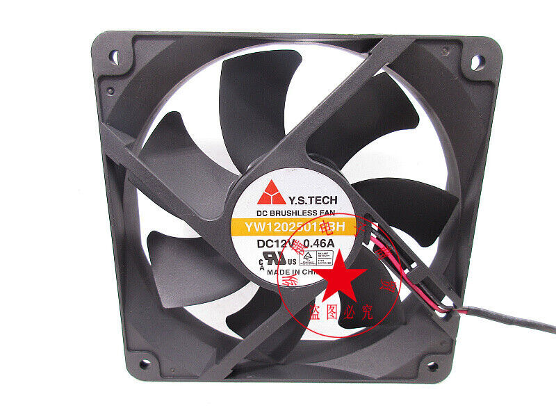 Y.S.TECH YW12025012BH 12025 12V 0.46A 12CM 2-wire cooling fan
