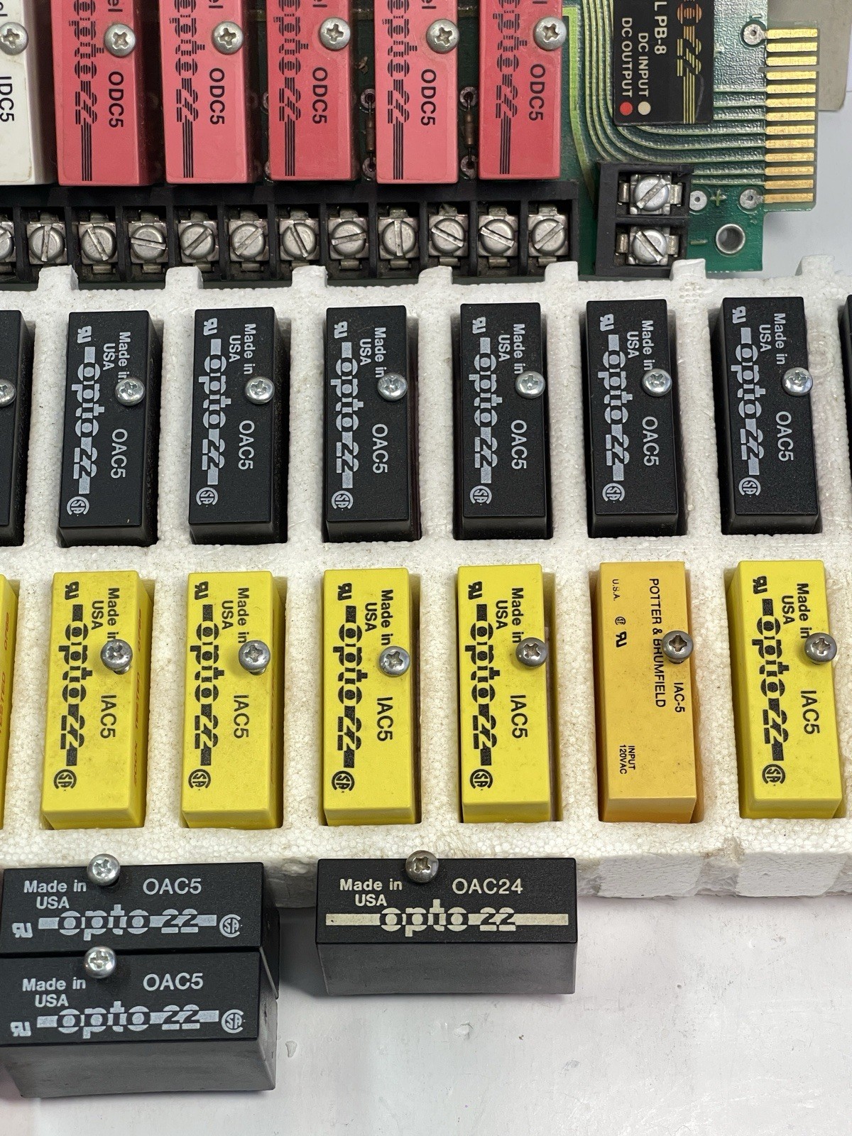 Opto 22 LOT PB-8 Board OAC5 ODC5 IAC5 OAC24 IDC RELAYS PARTS ONLY