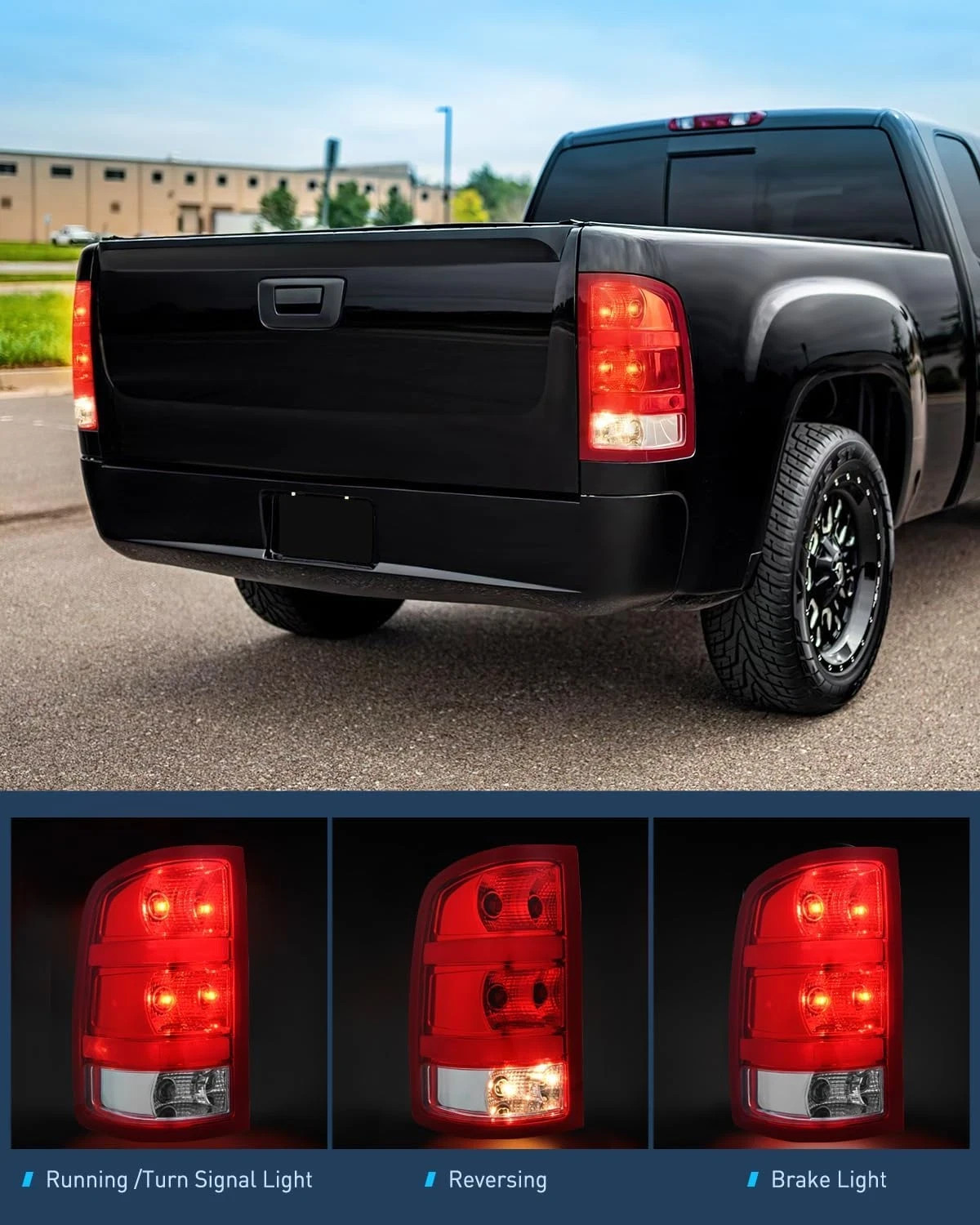 Taillight Assembly Compatible with 2007 2008 2009 2010 2011 2012 2013 GMC Sierra