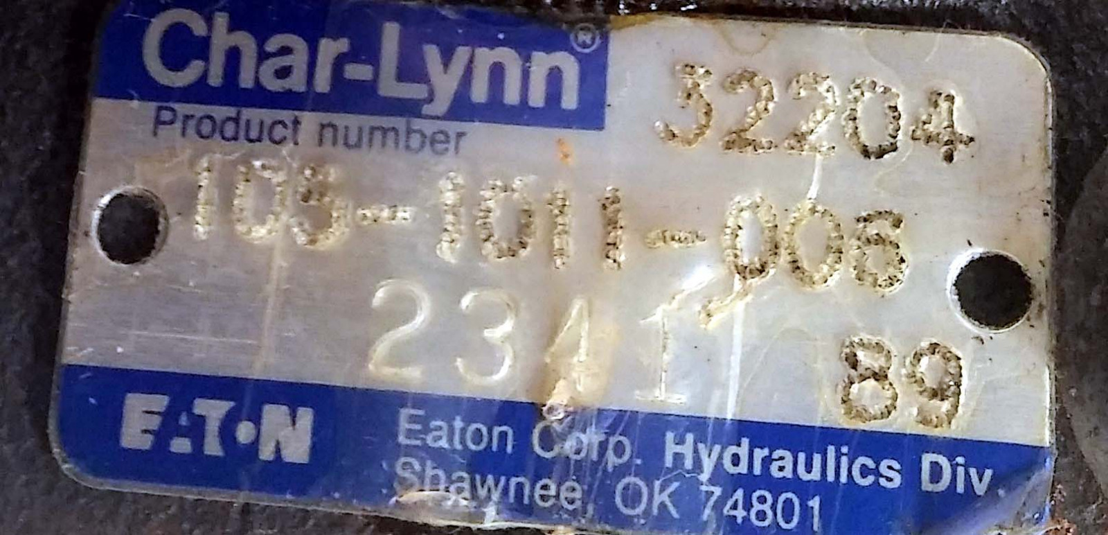 1 USED CHAR-LYNN 105-1011-006 HYDRAULIC MOTOR ***MAKE OFFER***