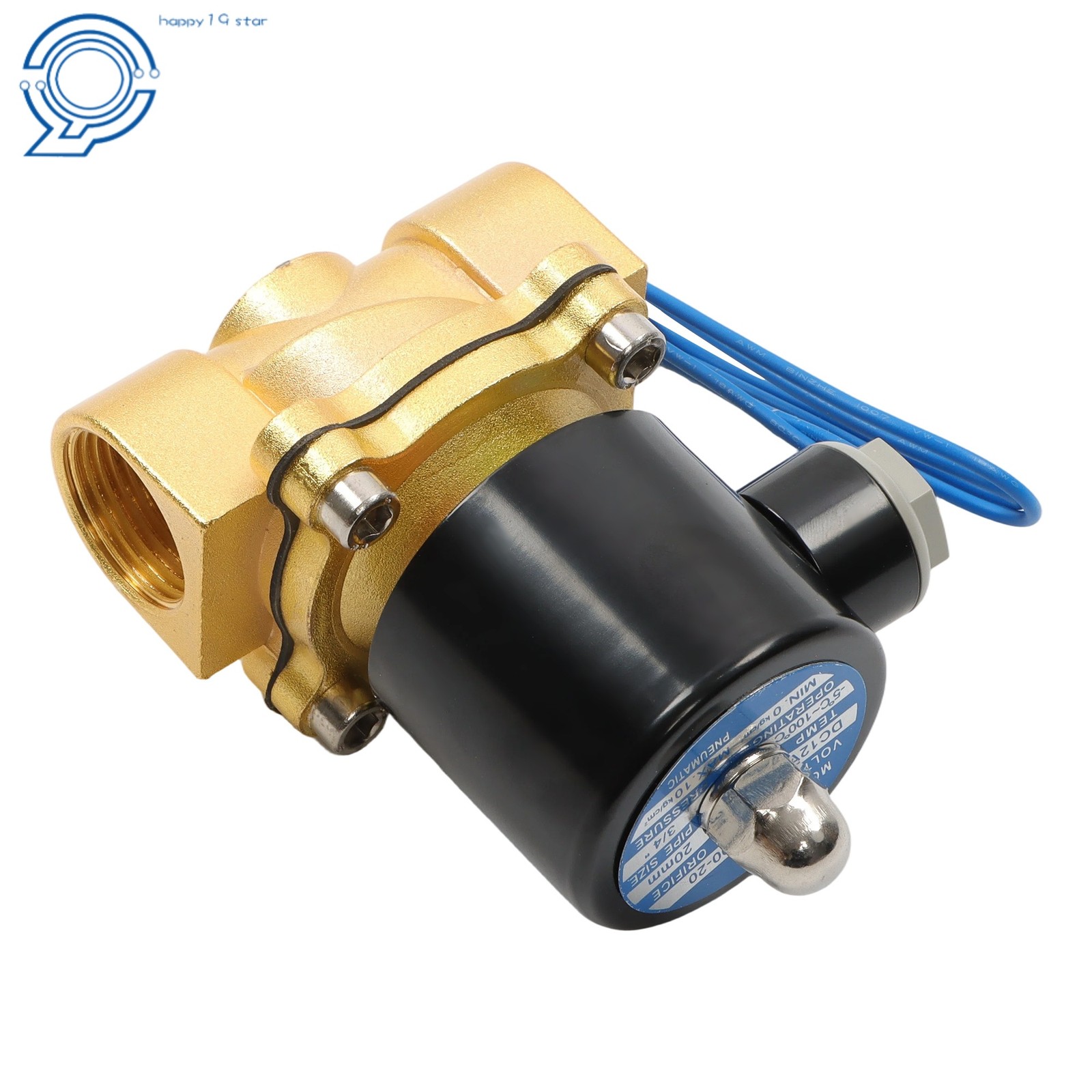 12V 220V 3/4″ Solenoid Valve Air Water N/C Gas Oil Normally Closed