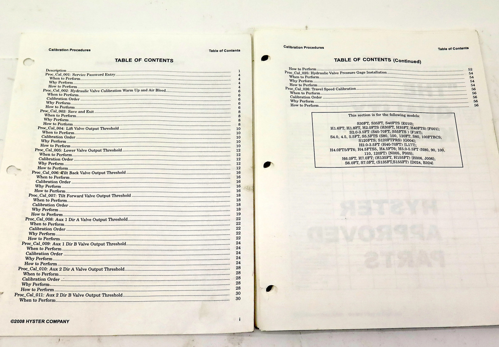 Hyster Lift Truck Calibration Procedures Manual 1580528
