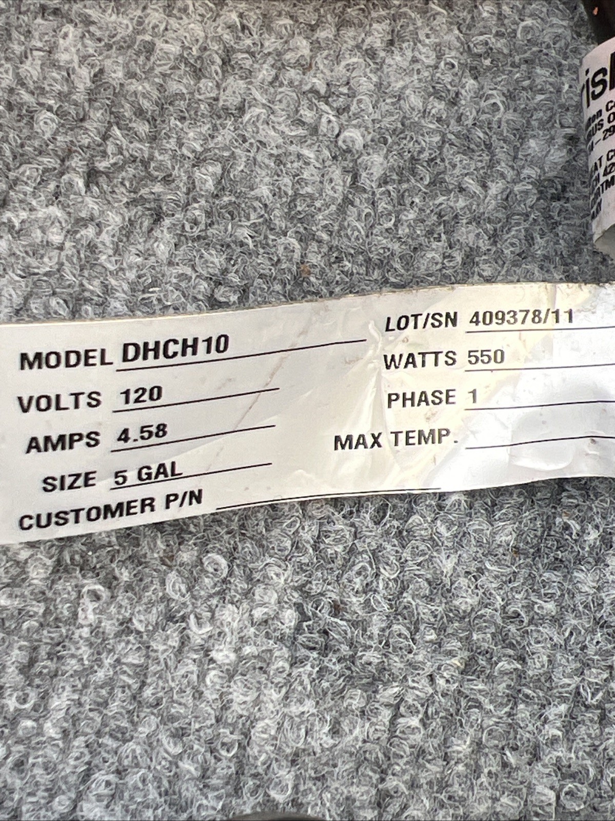 BriskHeat DHCH10 Drum Barrel Band Heater 45L/5gal 110V 550 Watt 10-200C #X4828
