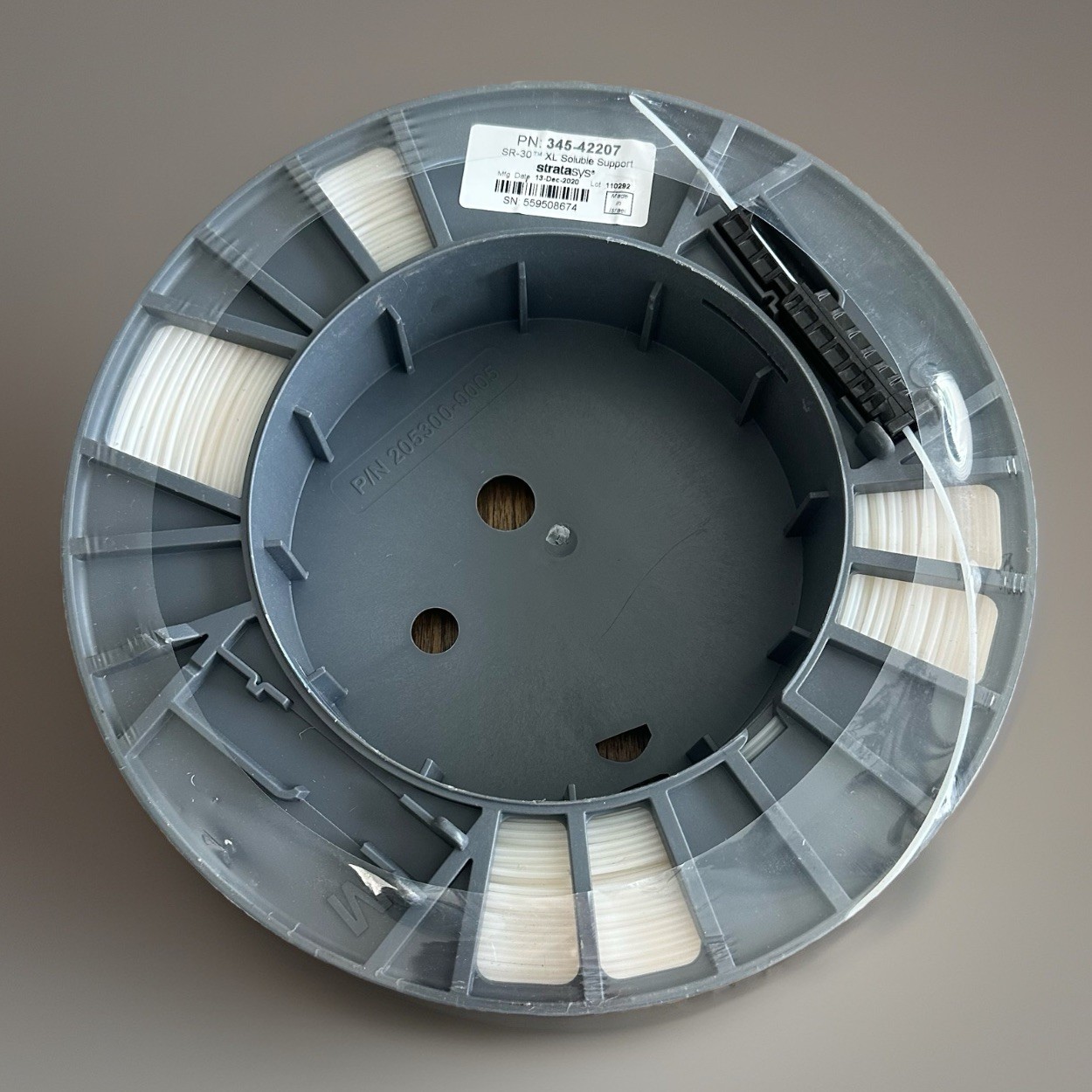 STRATASYS SR-30 XL Soluble Support Spool (PN: 345-42207) 42inc3