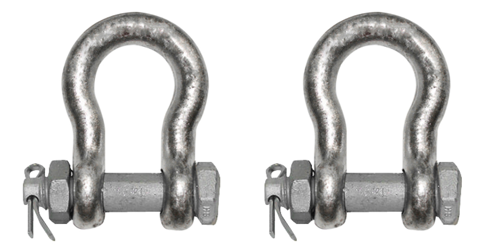Two (2x) 3/8″ Safety Anchor Shackle D Ring Rigging Clevis 1 ton, 2000 lbs Lift