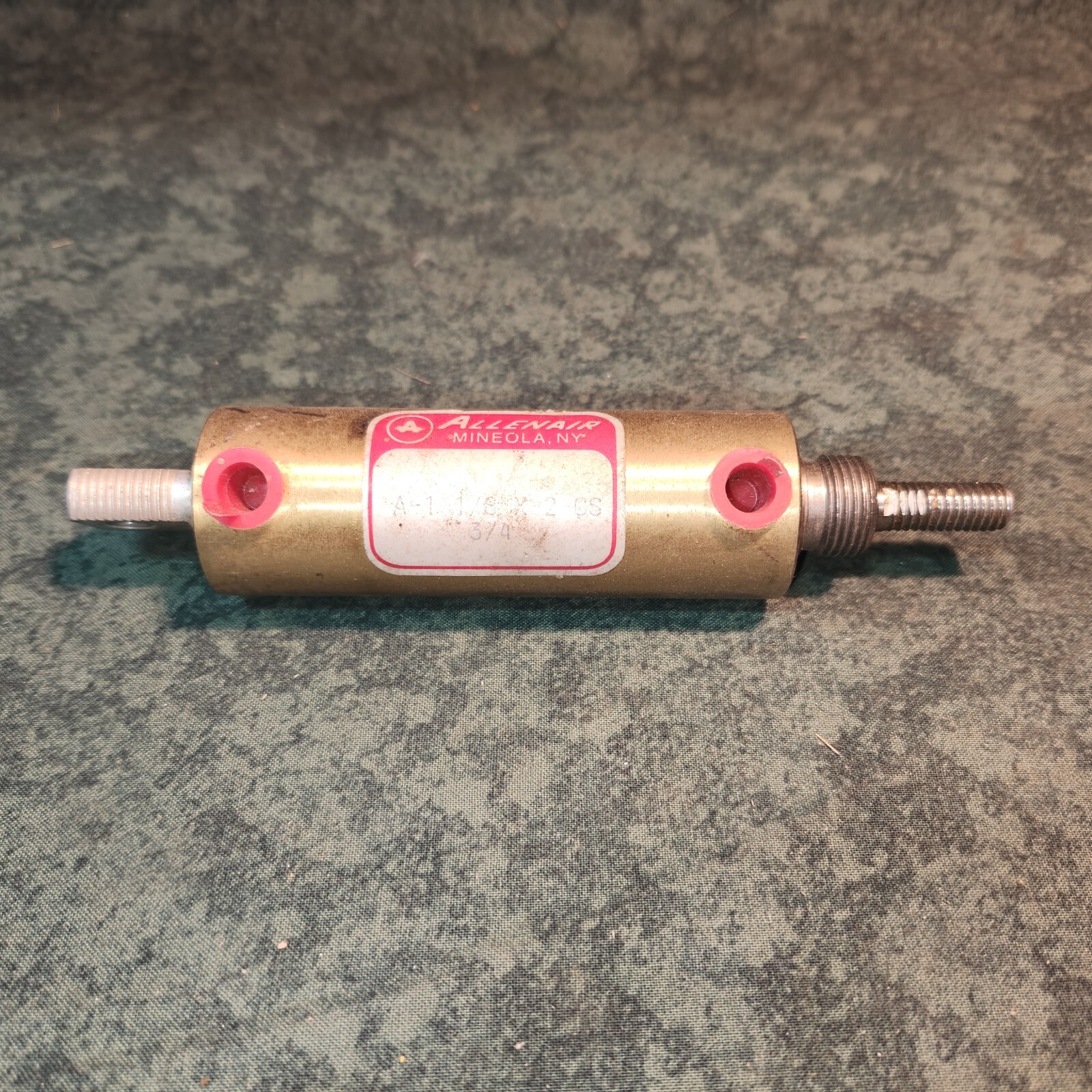 Allenair Air Cylinder A-1-1/8 x 2 CS 3/4 – 1-1/8″ Bore 2″ Stroke (45245-B2)