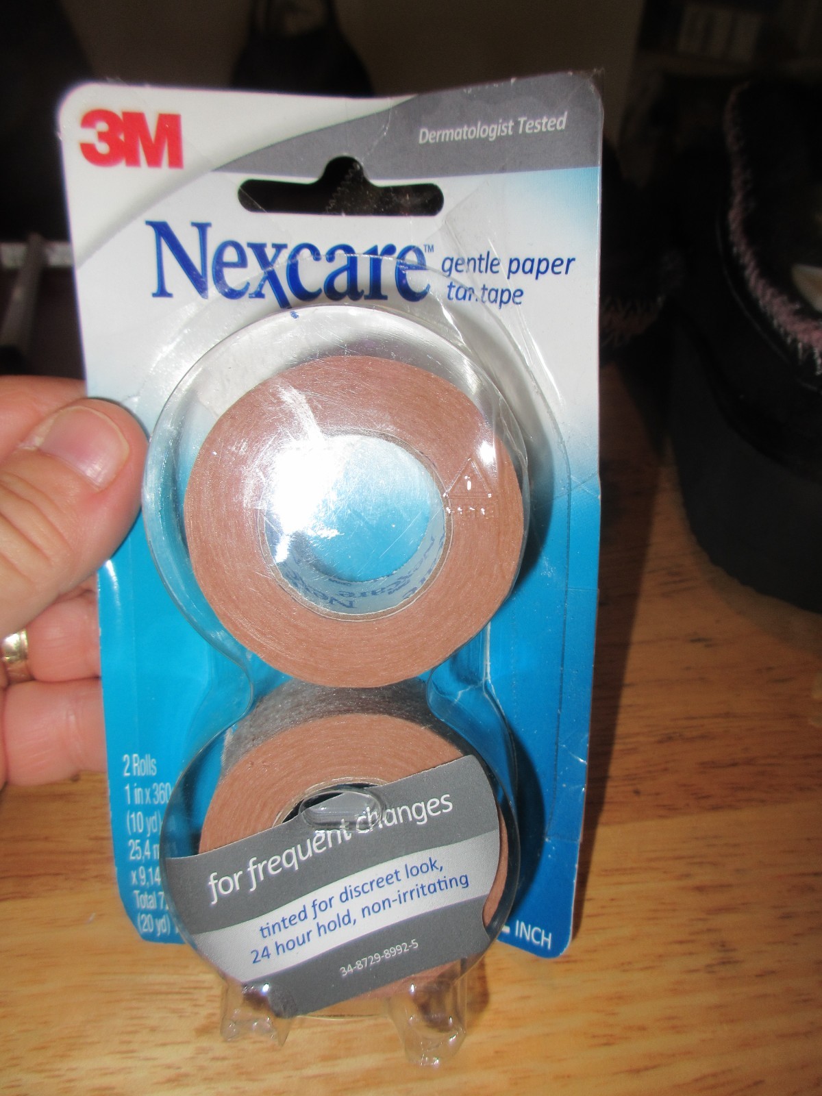 Nexcare Gentle Paper First Aid Tape T781-2PK, Tan, 1 in x 10 yds – (Pack of 1)