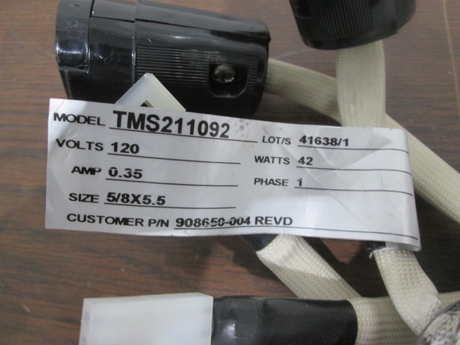 SVG Thermco, TMS211092, Heater Jacket, 42W, 1 Phase, .35A, 120V, Used