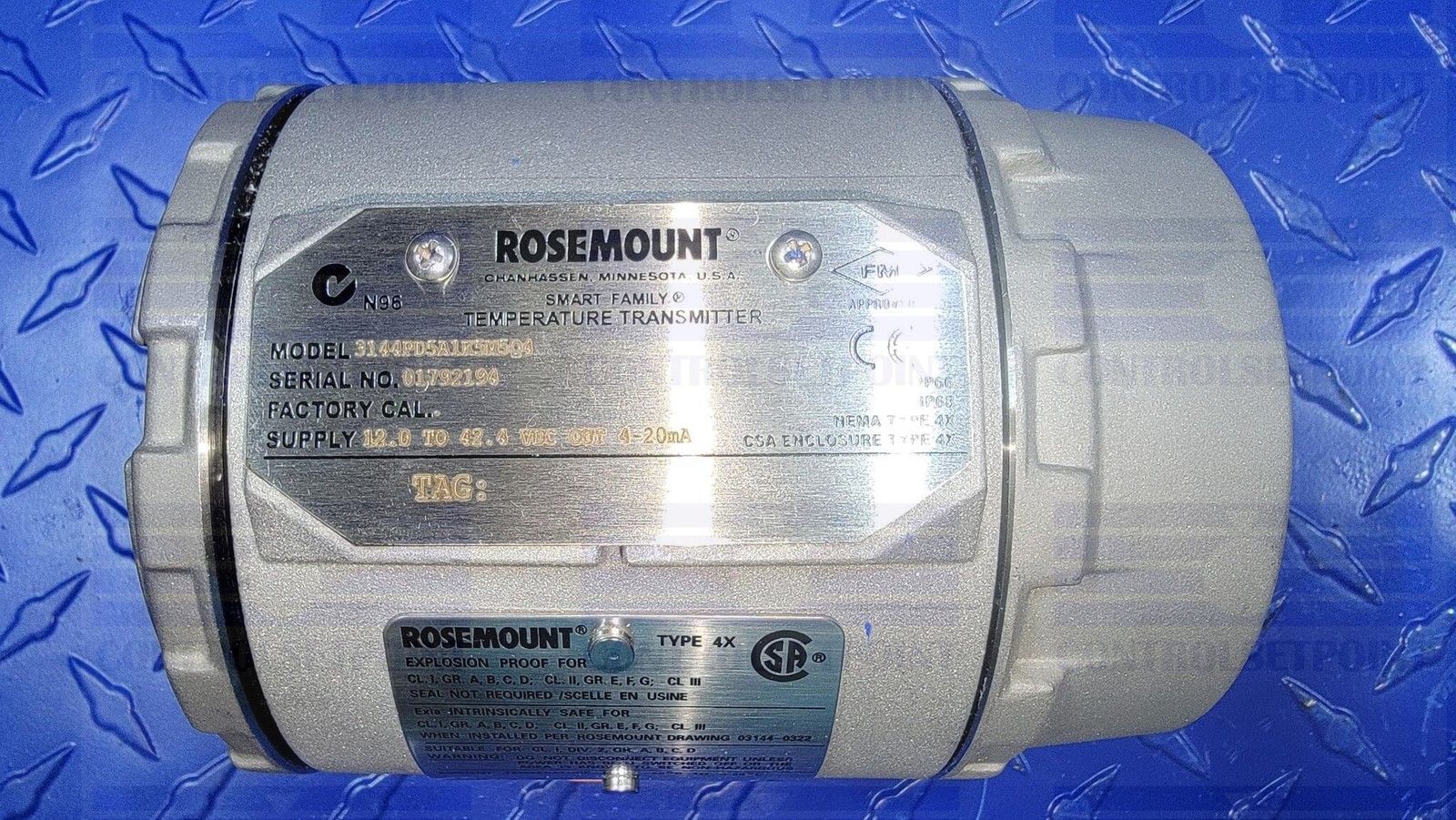 EMERSON ROSEMOUNT 3144PD5A1K5M5Q4 TEMP TRANS 3144 PD5 ID92194