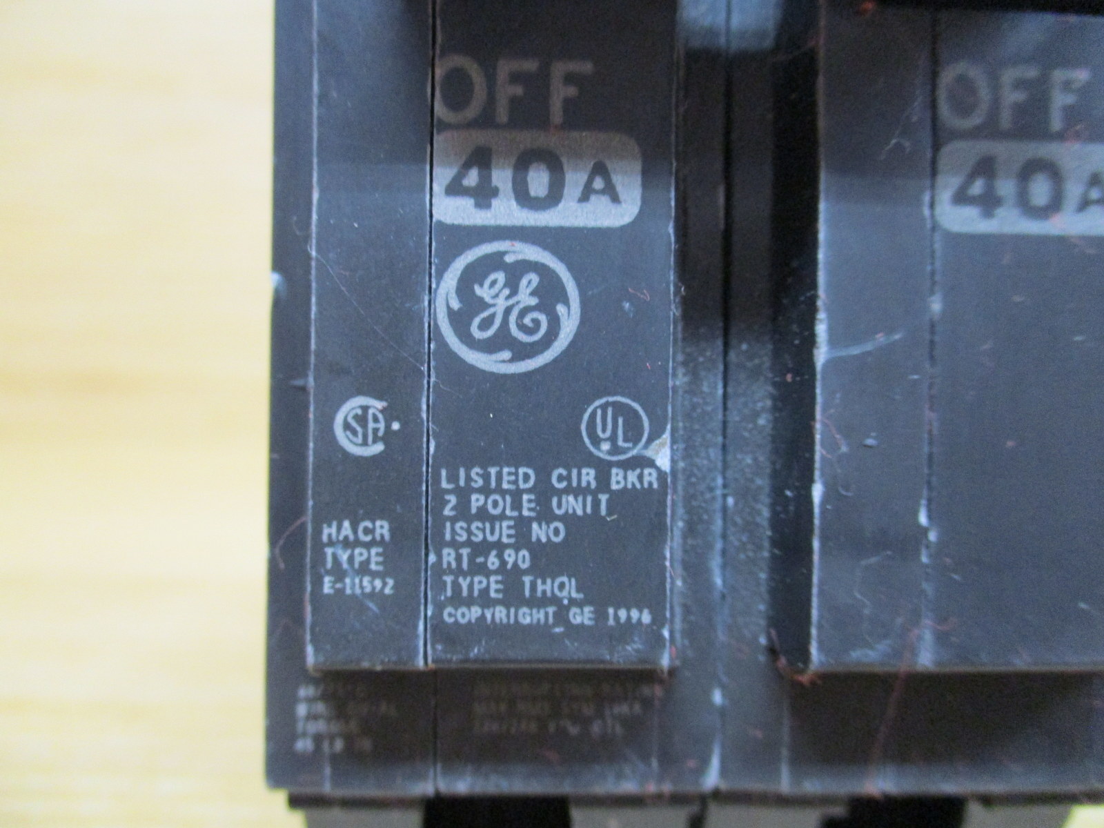 General Electric THQL240 GE 40A Circuit Breaker