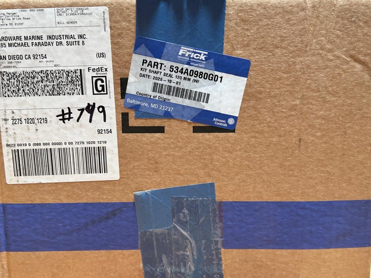 534A0980G01 KIT SHAFT SEAL 120 MM FRICK
